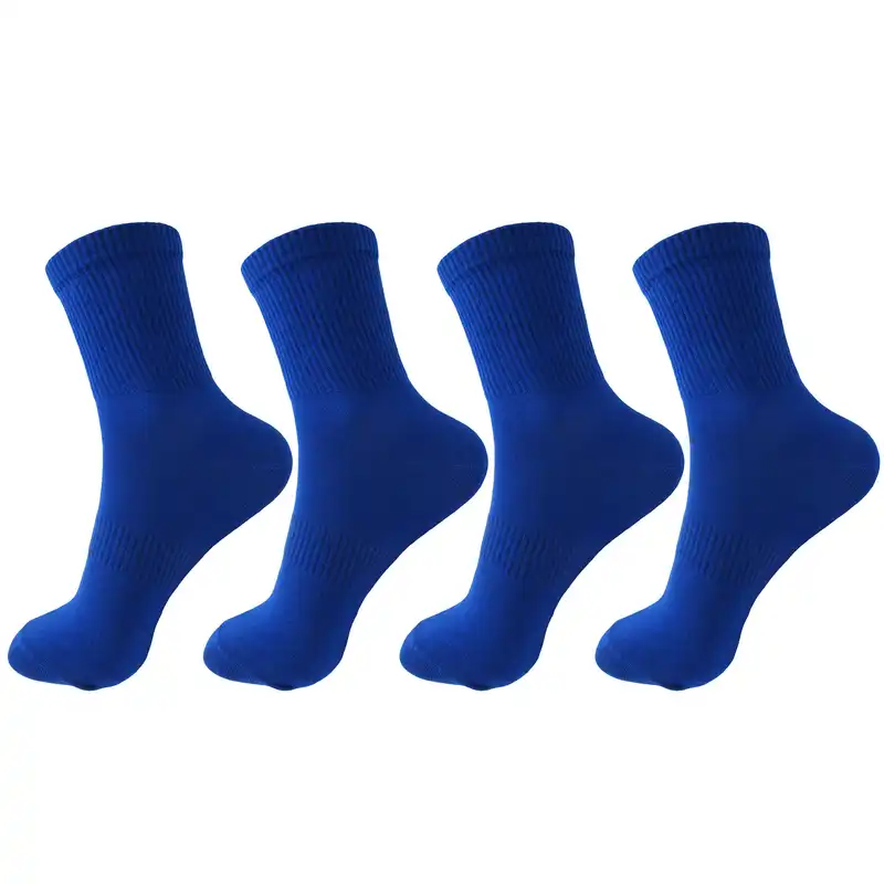 جوراب ورزشی زنانه ادیب مدل کش انگلیسی کد SPTW رنگ آبی بسته 4 عددی