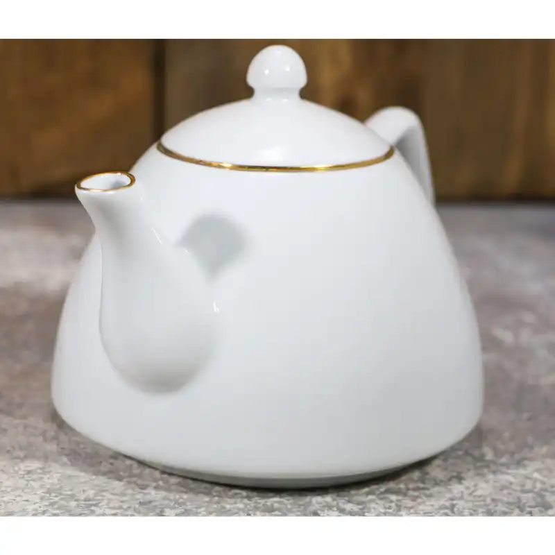 قوری شرکت صنایع چینی تقدیس مدل لب طلای کف پهن