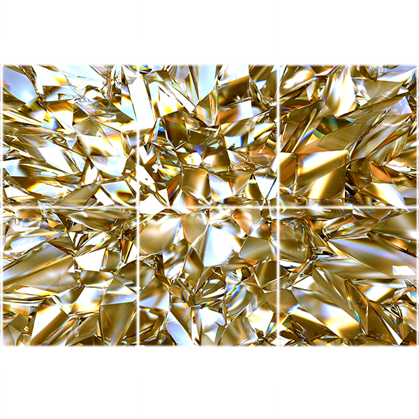 تایل سقفی طرح سه بعدی کد 3D 1400-6 سایز 60x60 سانتی متر مجموعه 6 عددی