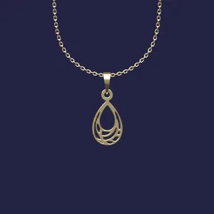 گردنبند طلا 18 عیار زنانه مدوپد مدل هندسی کد Y2-1-1039