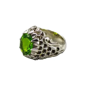 انگشتر نقره مردانه رکاب پولکی مدل مصر باستان