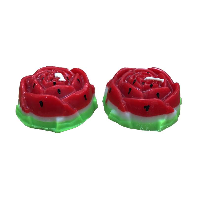 شمع مدل گل رز مجموعه دو عددی