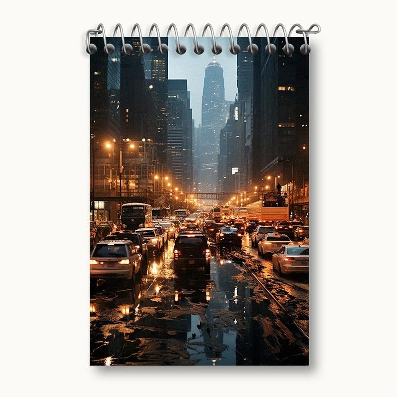 دفتر یادداشت 50 برگ خندالو مدل خیابان و شهر کد F427