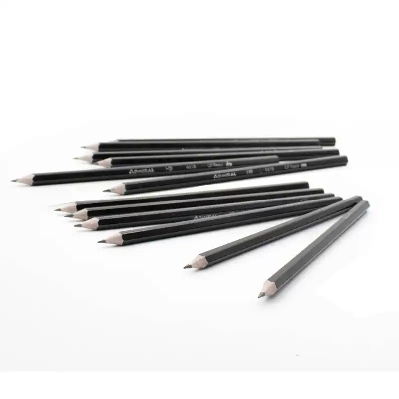 مداد مشکی ادمیرال بسته 12 عددی به همراه 2 عدد پاک کن کنکو