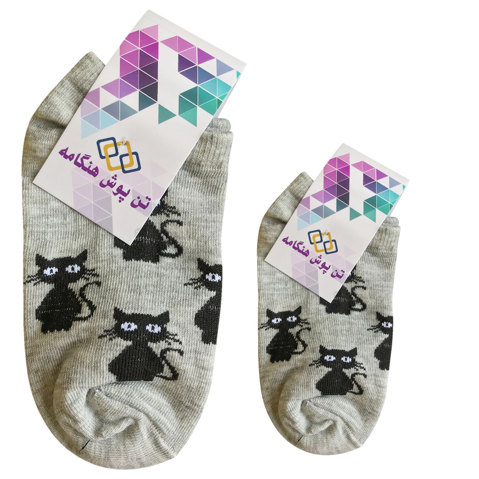 جوراب زنانه تن پوش هنگامه مدل مادر و کودک کد T-002 مجموعه 2 عددی