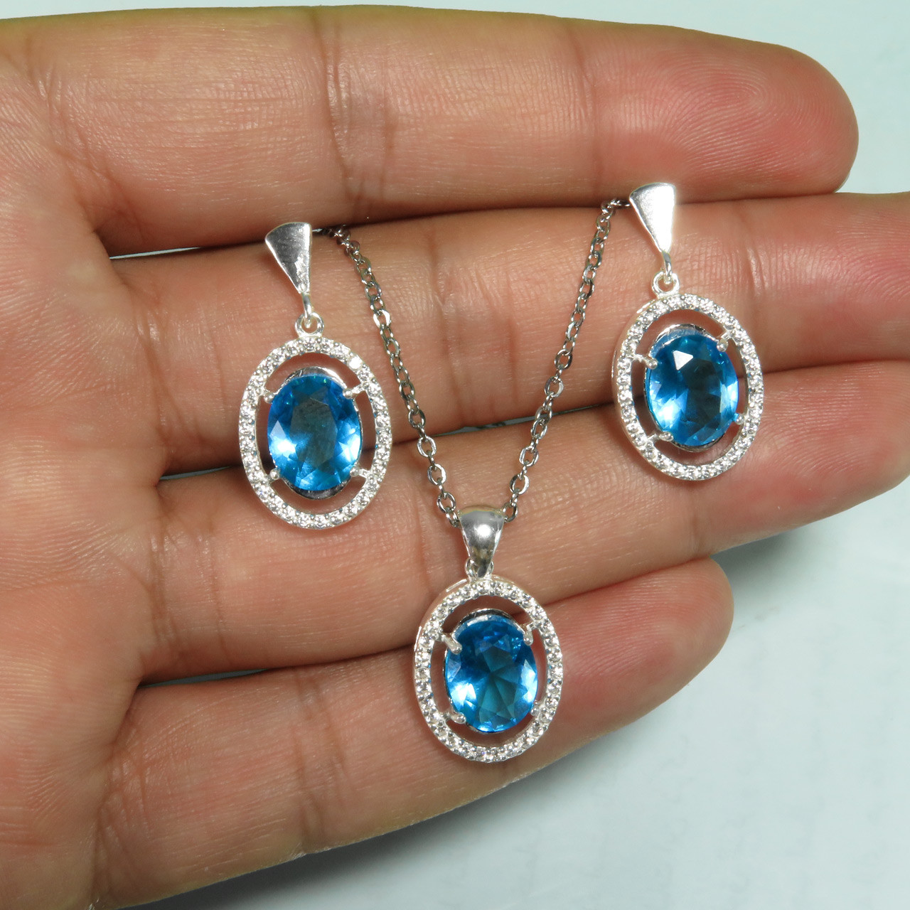 نیم ست نقره زنانه کد AV174-S10 C1 نیم ست نقره زنانه کد AV174-S10 C1