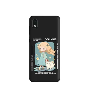 کاور قاب گارد طرح دختر و گربه کد a4460 مناسب برای گوشی موبایل سامسونگ Galaxy A01 Core