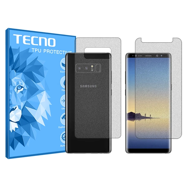 محافظ صفحه نمایش مات تکنو مدل HyMTT مناسب برای گوشی موبایل سامسونگ Galaxy Note 8 به همراه محافظ پشت گوشی 
