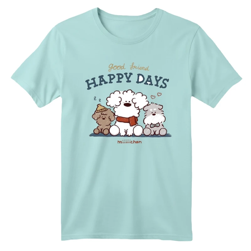 تی شرت آستین کوتاه بچگانه مدل سگ های خوشحال