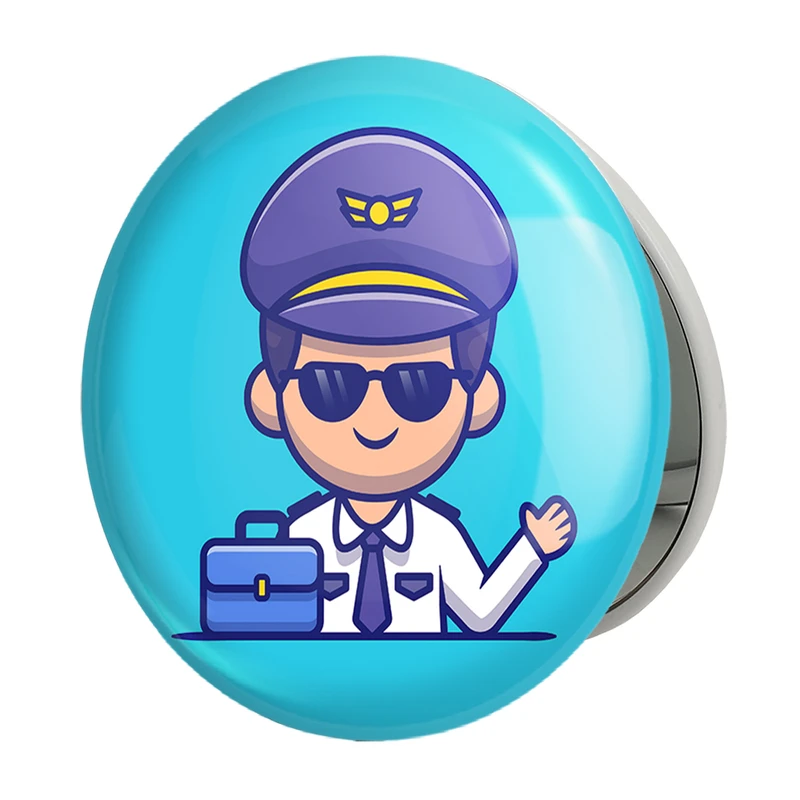 آینه جیبی خندالو طرح خلبان مدل تاشو کد 29371