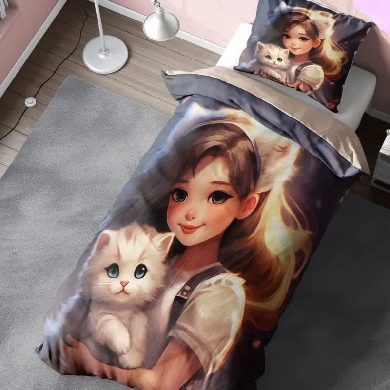 سرویس خواب مدل دخترانه یک نفره 4 تکه