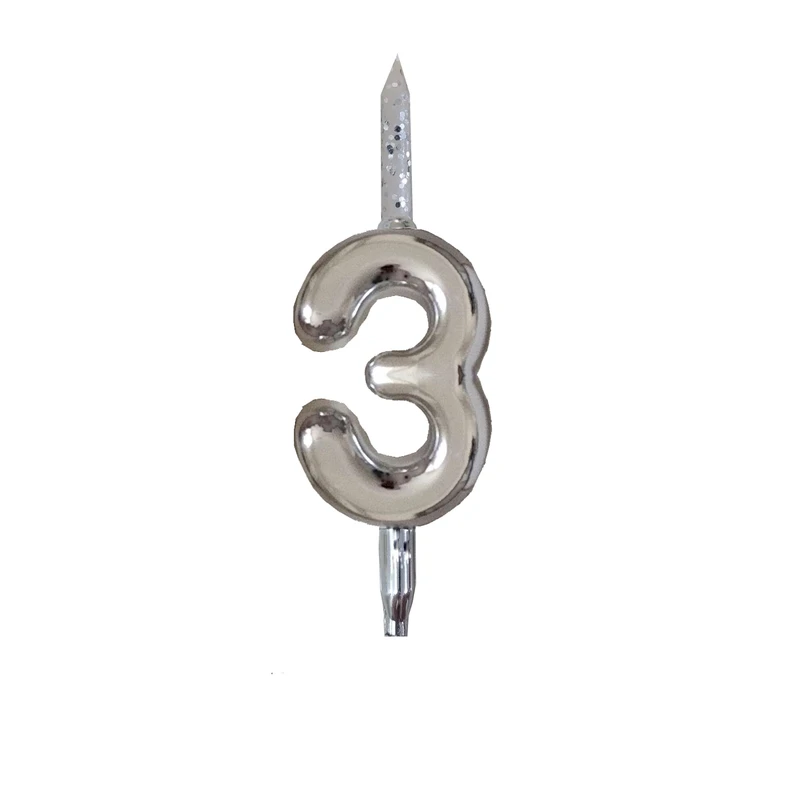 شمع تولد بدون بو مستر کندل مدل مینی طرح عدد 3 زمان اتمام 1 دقیقه