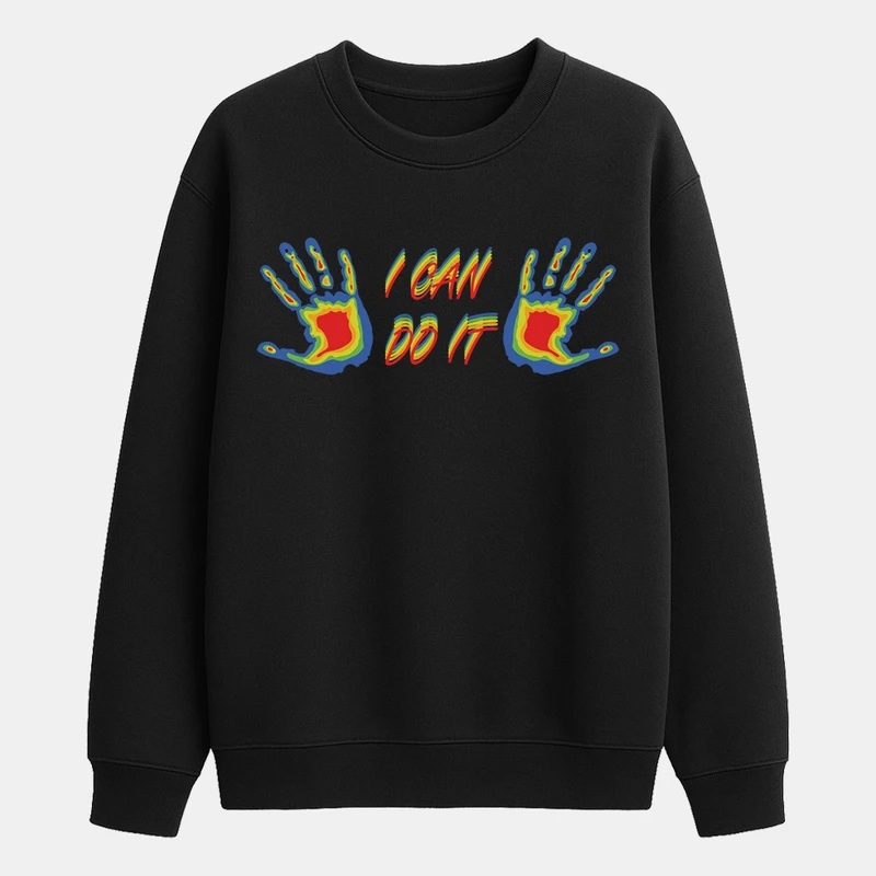 سویشرت مردانه باهرپوش شرق مدل i can do it کد z435