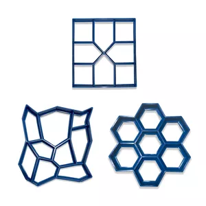 قالب سنگ فرش مدل نامنظم و پنجره ای و لانه زنبوری بسته سه عددی