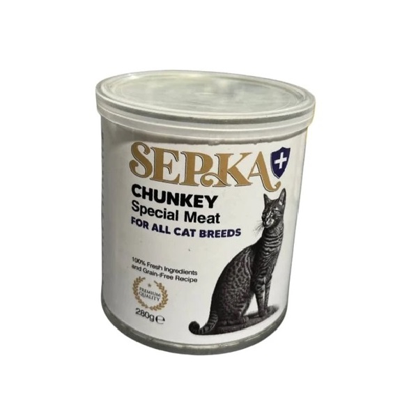 کنسرو غذای گربه سپکا مدل چانک طعم گوشت وزن 400 گرم