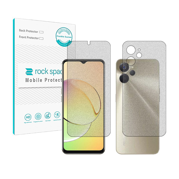 محافظ صفحه نمایش مات راک اسپیس مدل HyMTT مناسب برای گوشی موبایل ریلمی 10 5G به همراه محافظ پشت گوشی
