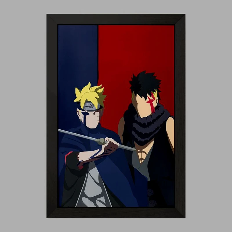 تابلو خندالو مدل بوروتو اوزوماکی و کاواراگی انیمه بوروتو Boruto  کد 15738