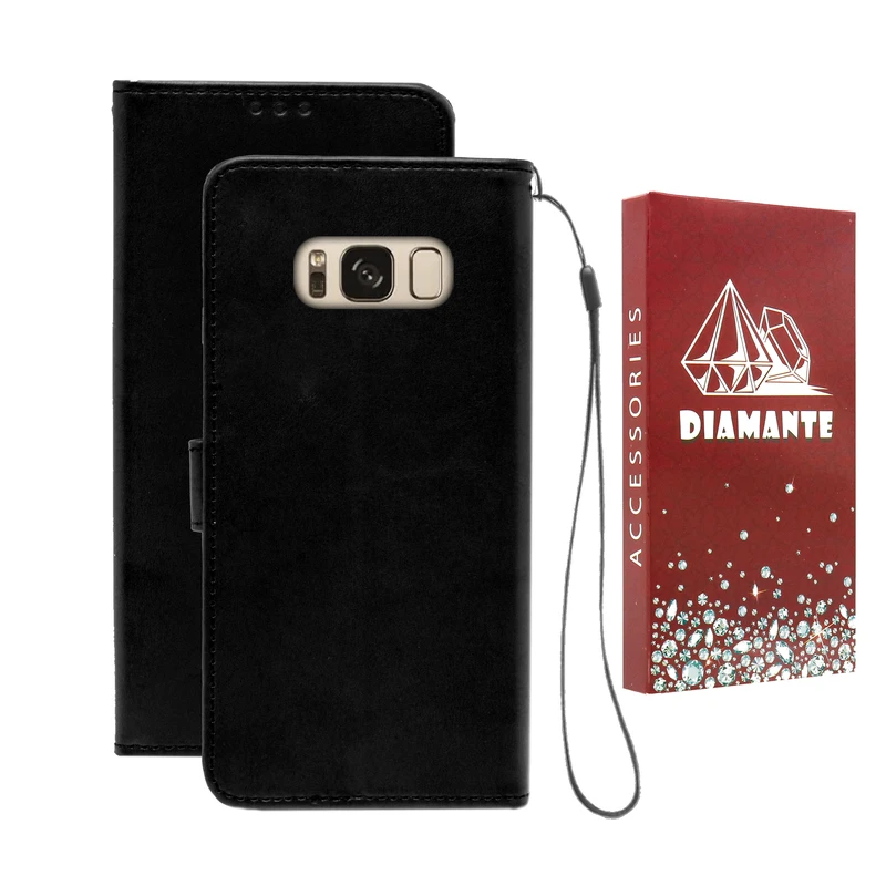 کیف کلاسوری دیامانته مدل Scusa Rd مناسب برای گوشی موبایل سامسونگ Galaxy S8 به همراه بند آویز