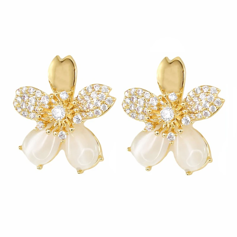 گوشواره میخی زنانه زودیکا مدل گل کد AAC1456