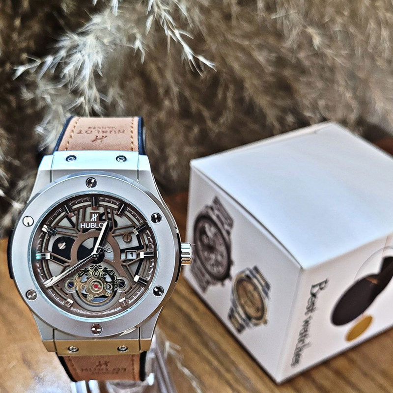 ساعت مچی عقربهای مردانه مدل اسکلتون کد B ساعت مچی عقربهای مردانه مدل اسکلتون کد B