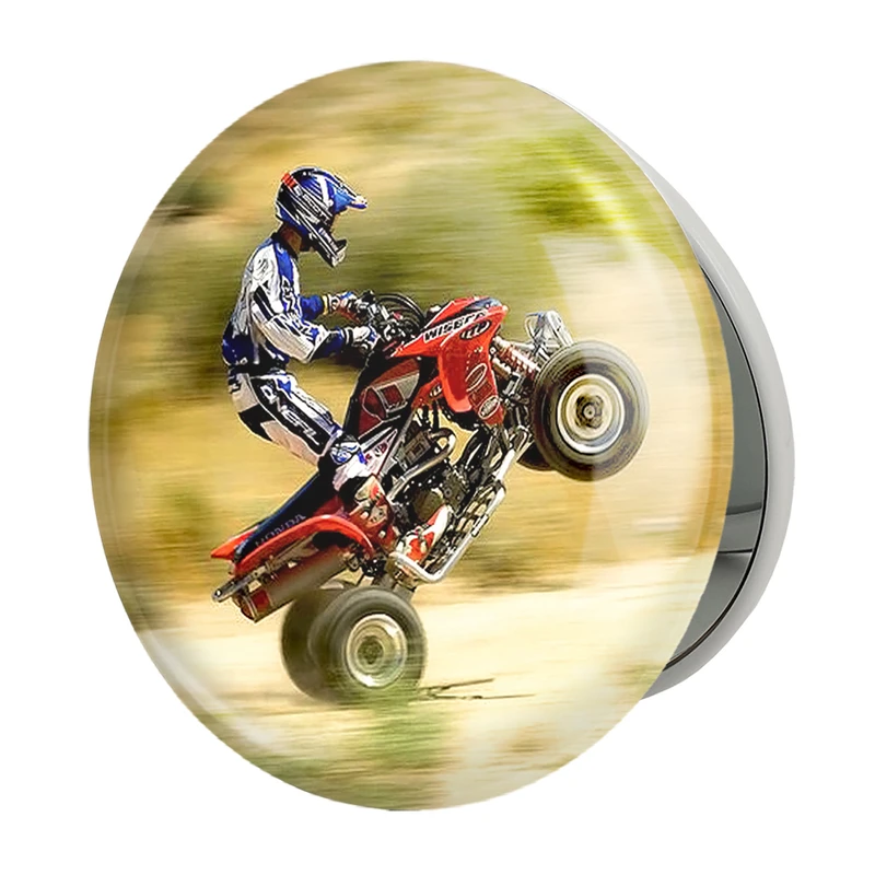 آینه جیبی خندالو طرح موتور چهار چرخ مدل تاشو کد 27837 