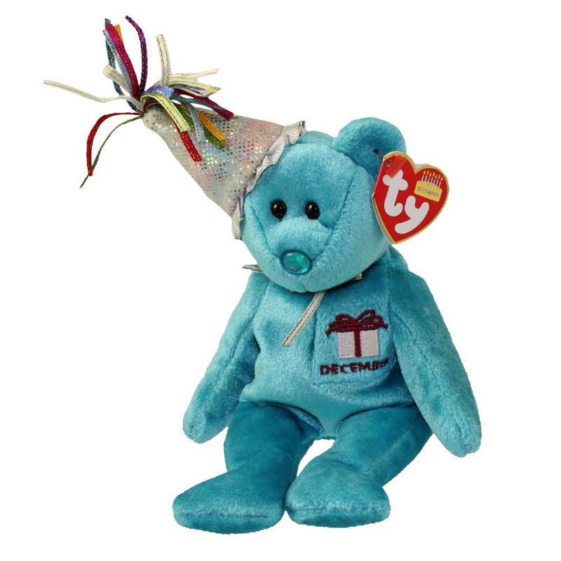 عروسک تی وای طرح خرس مدل December Beanie Baby Bear کد SZ4/232 ارتفاع 22 سانتی متر