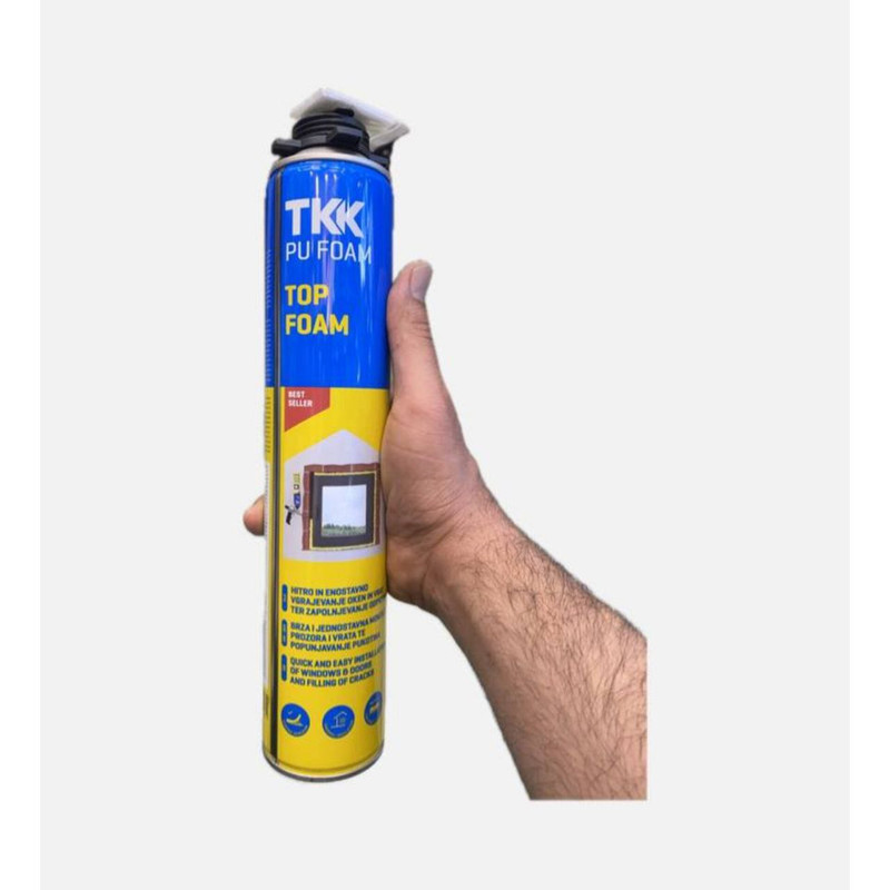 اسپری فوم پلی اورتان تی کی کی مدل PU FOM حجم 750 میلی لیتر
