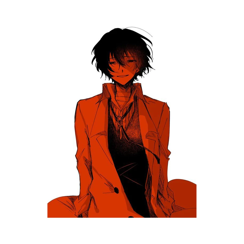 استیکر لپ تاپ و موبایل مدل انیمه طرح سگ‌های ولگرد بانگو اوسامو دازای Bungo Stray Dogs Osamu dazai کد 325