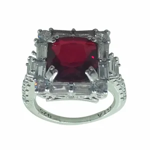 انگشتر نقره زنانه سلین کالا مدل یاقوت کد MPS-14