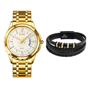 ساعت مچی عقربه‌ای کوارتز مردانه اسکمی مدل 9069GDWT به همراه دستبند