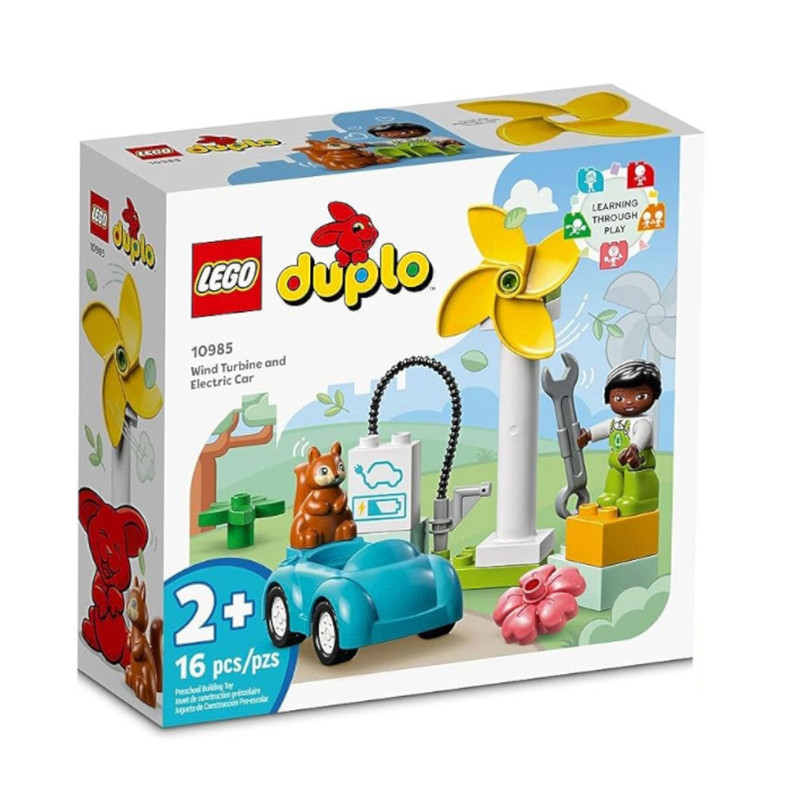 لگو لگو مدل ماشین الکتریکی و توربین بادی طرح LEGO DUPLO Town کد 10985