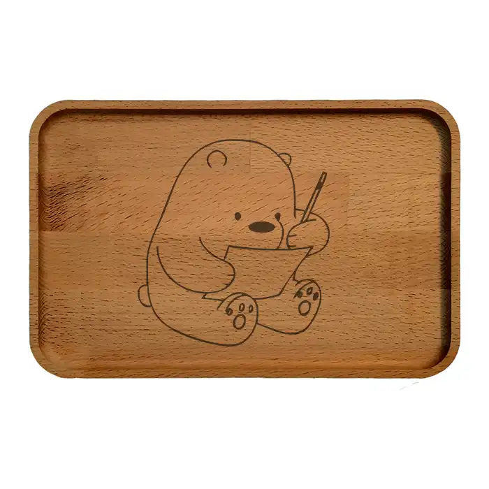 سینی چوبی مدل خرس