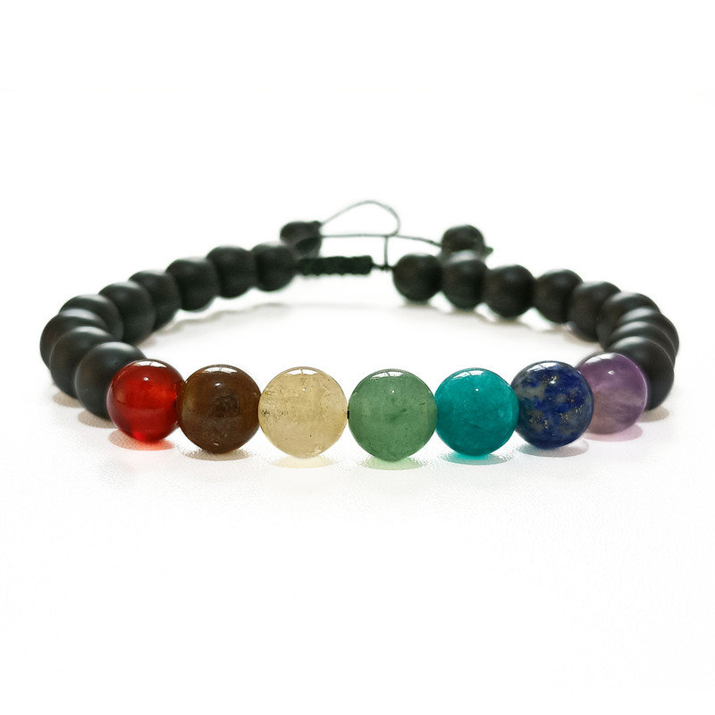 دستبند مدل سنگی هفت چاکرا