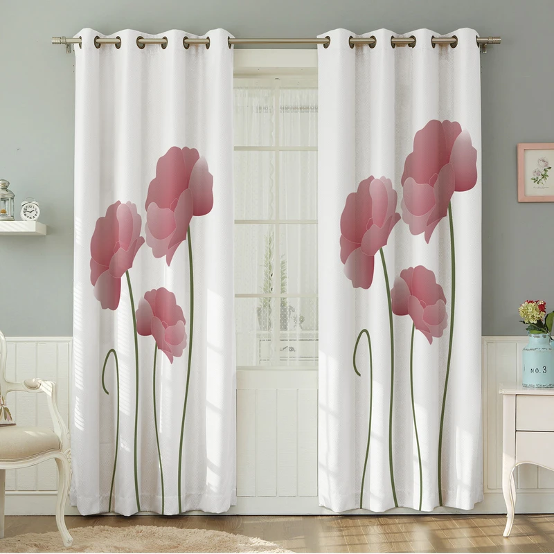 پرده نیروانا طرح  گل مدل مخمل کد 8420 سایز 140×280 سانتی متر