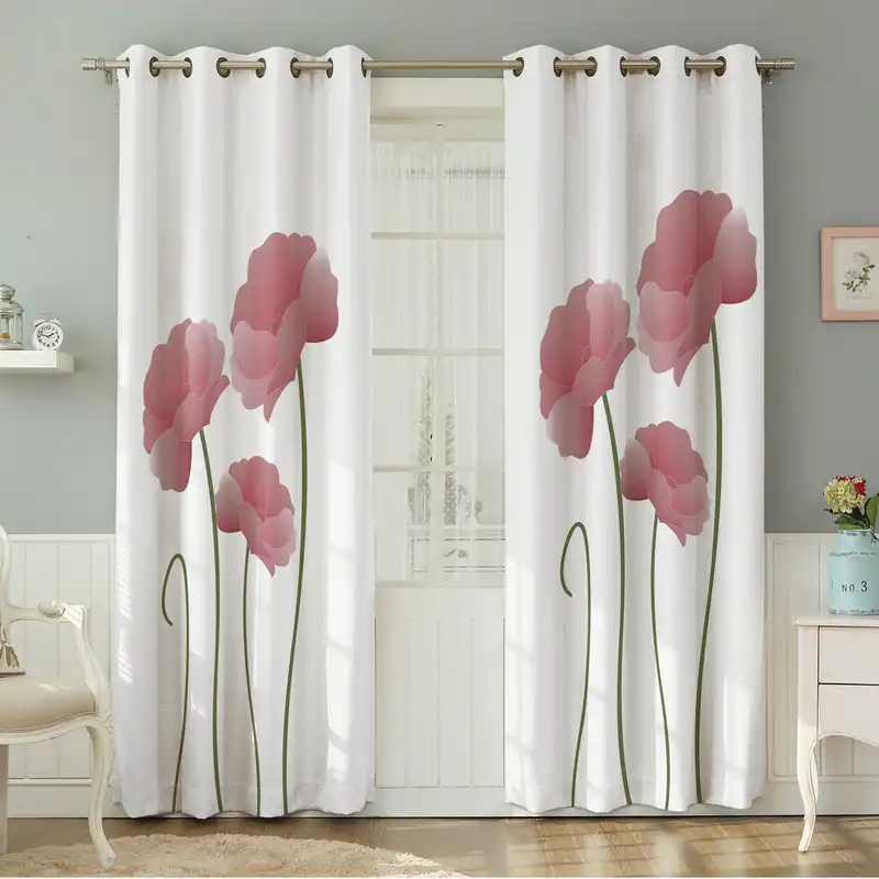 پرده نیروانا طرح گل مدل مخمل کد 8420 سایز 140×280 سانتی متر