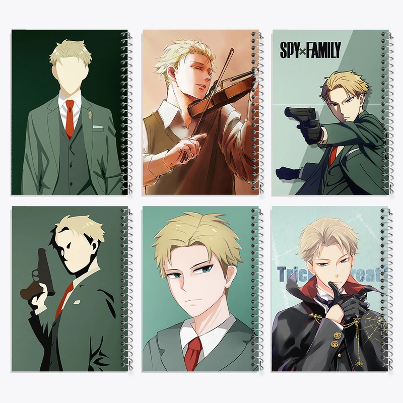 دفتر نقاشی 50 برگ خندالو طرح لوید انیمه اسپای ایکس فمیلی کد 690 مجموعه 6 عددی