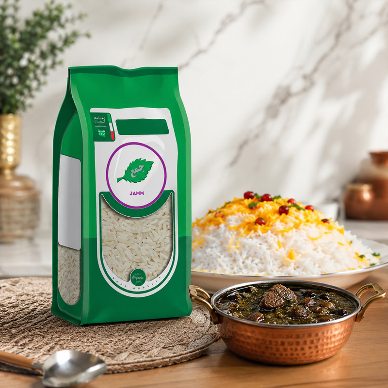 برنج طارم هاشمی مازندران جمع - 900 گرم بسته 2 عددی