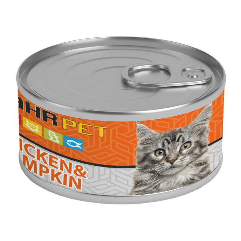 کنسرو غذای گربه شهرپت مدل Chicken And Pumpkin وزن 120 گرم