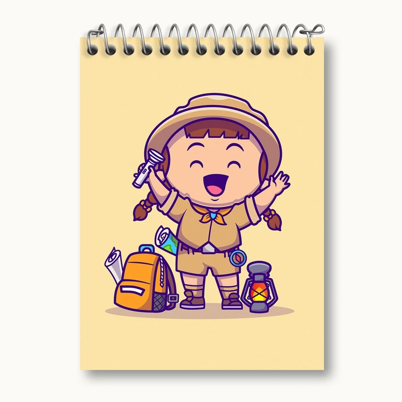 دفتر یادداشت 50 برگ خندالو مدل جهانگرد کد 29376