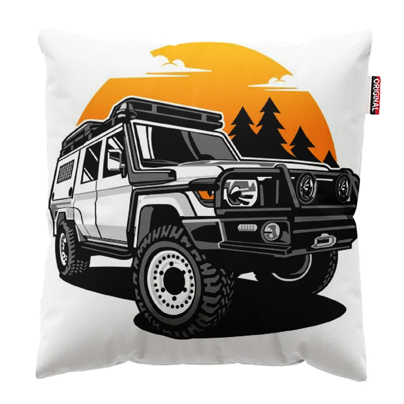 کوسن پاد آفرین مدل ماشین آفرود زیبا کد 291 سایز 30*30 سانتی متر