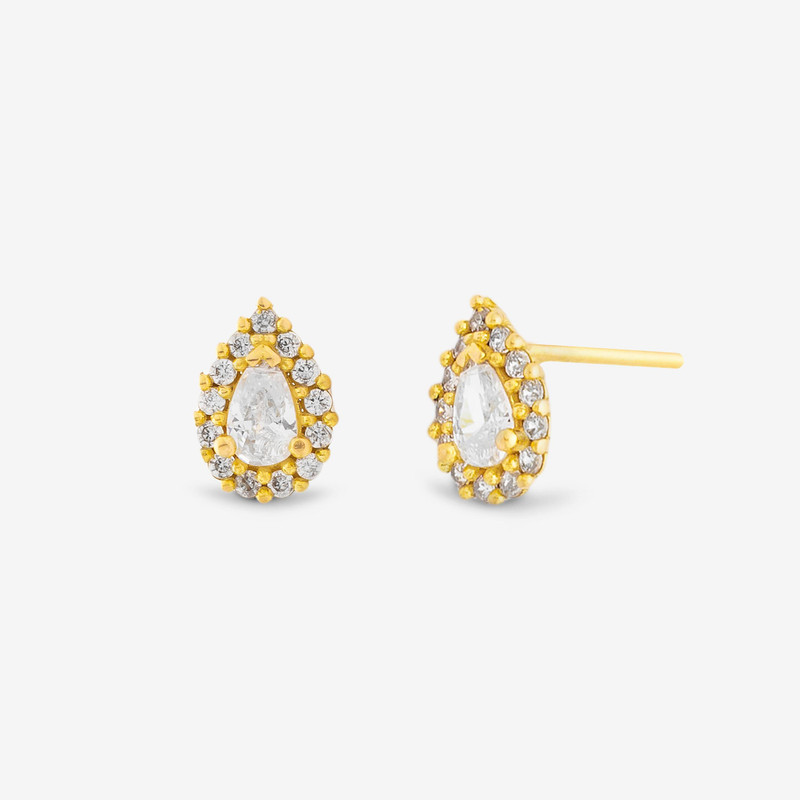 گوشواره میخی طلا 18 عیار زنانه وی گالری مدل EARRINGS کد 48