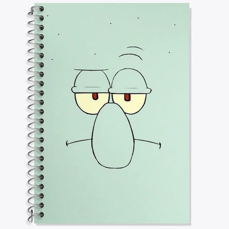 دفتر زبان 50 برگ خندالو مدل سه خط طرح اختاپوس باب اسفنجی کد 1351