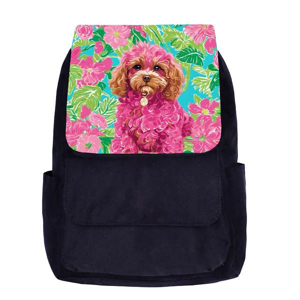 کوله پشتی مدرسه مدل فانتزی طرح سگ کد K020