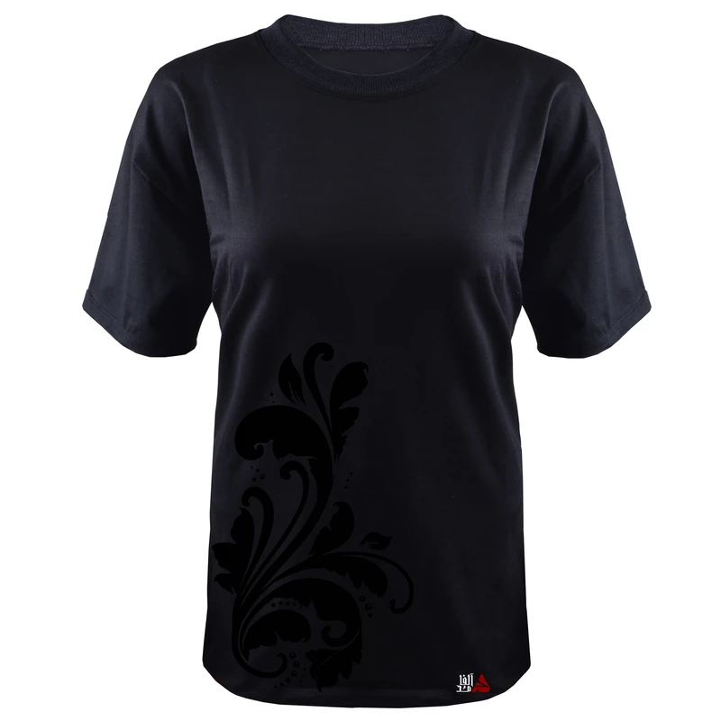 تی شرت آستین کوتاه زنانه مدل گل کد b026