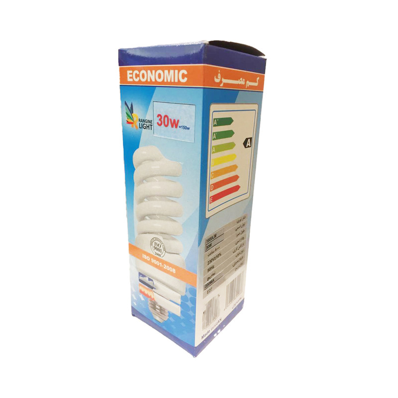 لامپ کم مصرف 30 وات رنگین لایت مدل پیچ پایه E27  بسته 10 عددی