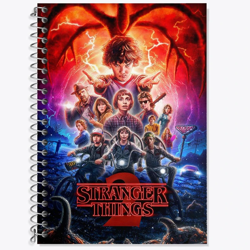 دفتر زبان 50 برگ خندالو مدل سه خط طرح سریال استرنجر تینگز Stranger Things کد 19301