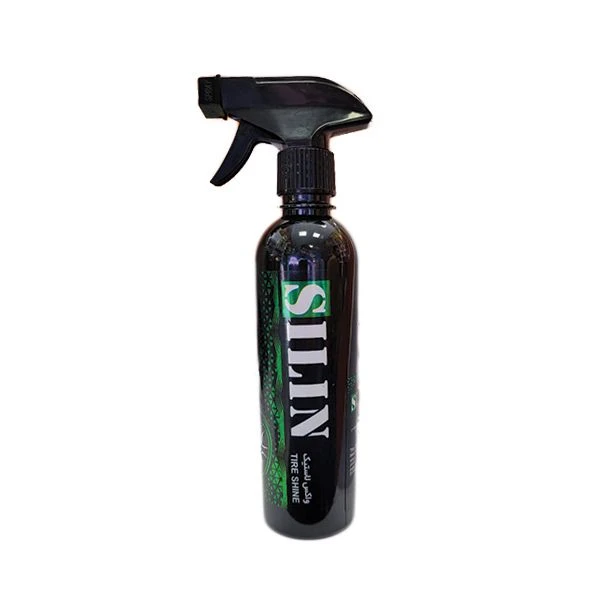 اسپری واکس لاستیک و براق کننده و محافظ تایر سیلین مدل shine حجم 500 میلی لیتر 