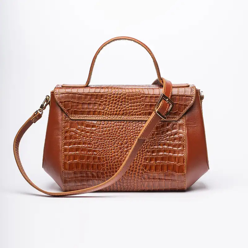 کیف دستی زنانه خانه چرم تبریز مدل نگین - کروکو