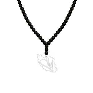 گردنبند نقره زنانه هایکا مدل نقشه ایران کد n.ha1-220