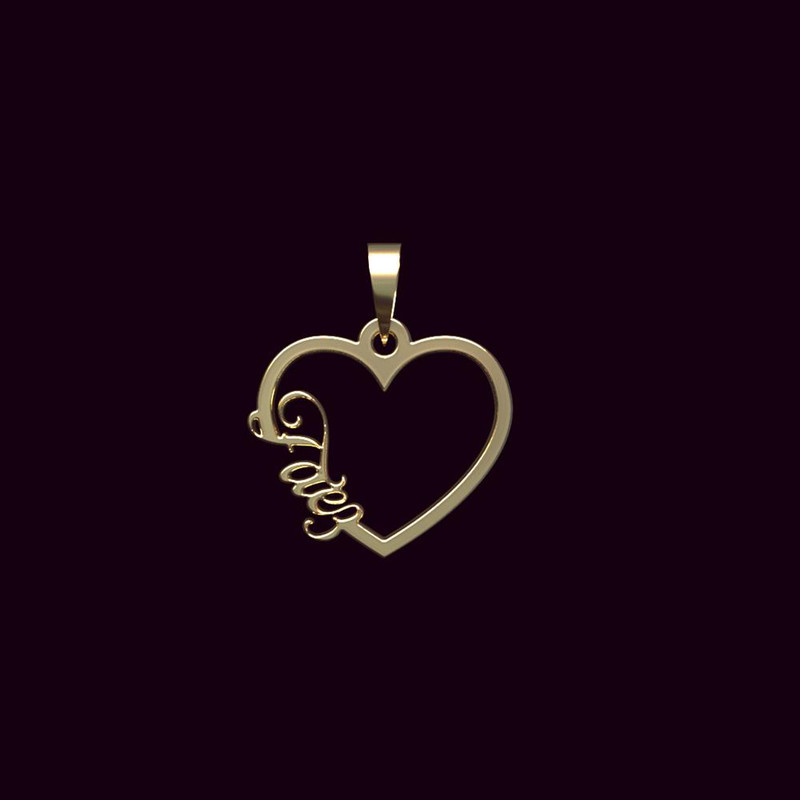 آویز گردنبند طلا 18 عیار زنانه مدوپد مدل اسم فائض faez کد PB1-10174